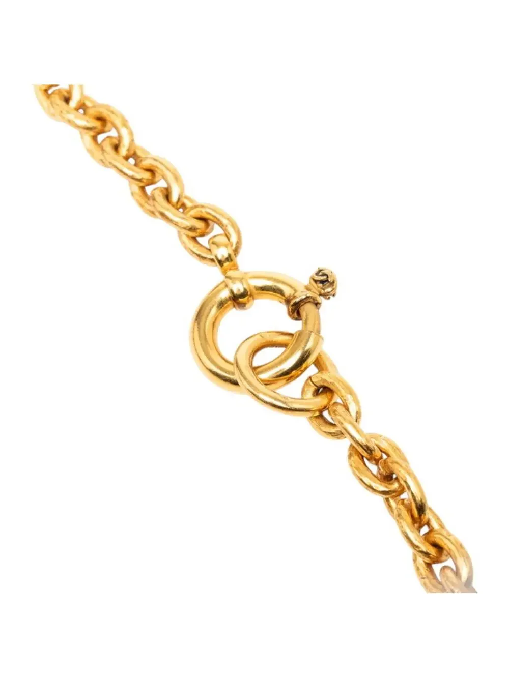 Chanel Cc Logo Chain Pendant Necklace #327477C12B